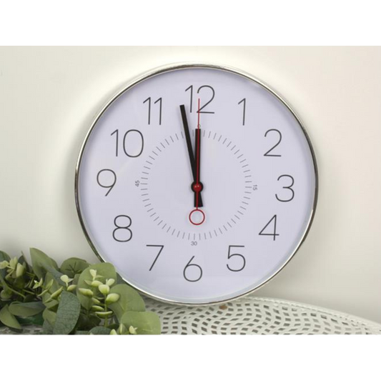 Wanduhr Chrom – 29cm