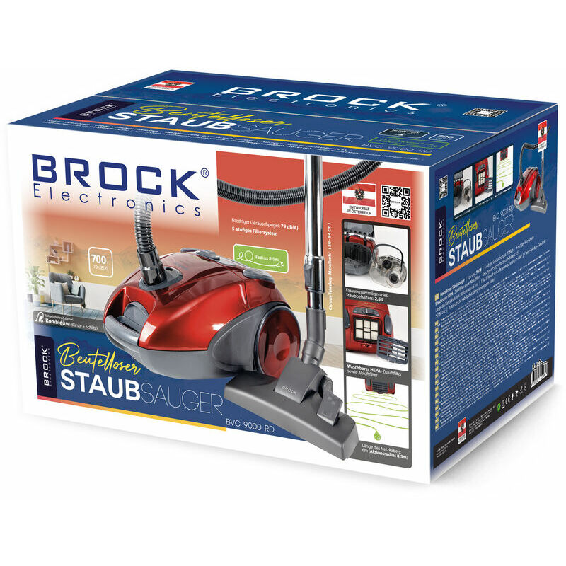 BVC 9000 RD Staubsauger ohne Beutel 700W