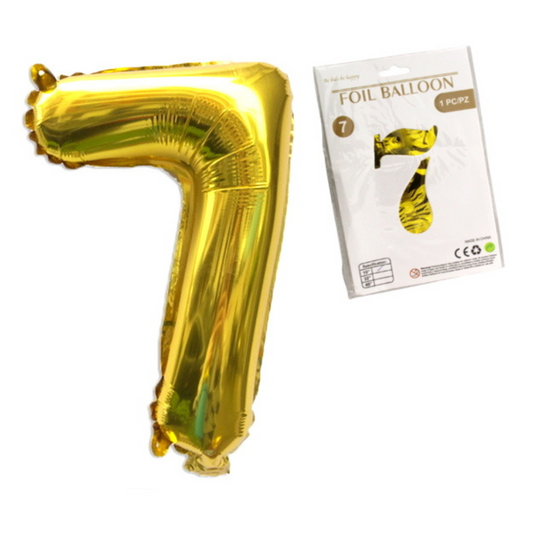 GOLDENE ZAHL 7 Folienballon (40 cm)