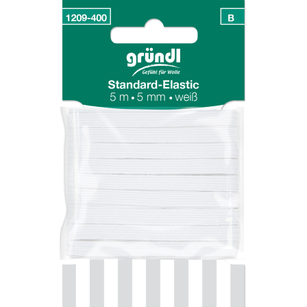 Gründl Standard-Elastic, 5mm x 5m, weiß