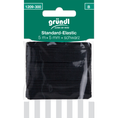 Gründl Standard-Elastic, 5mm x 5m, schwarz
