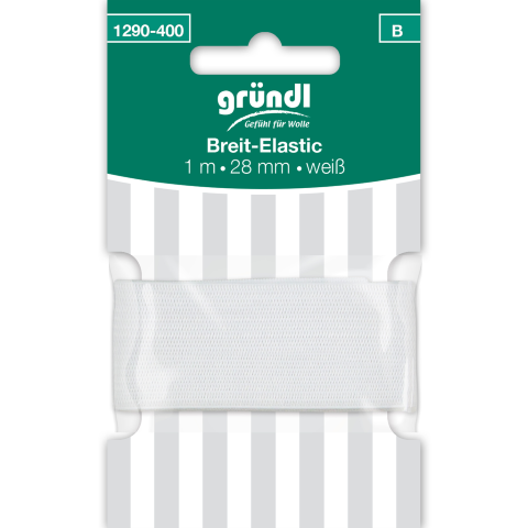 Gründl Breit-Elastic, 28mm x 1m, weiß