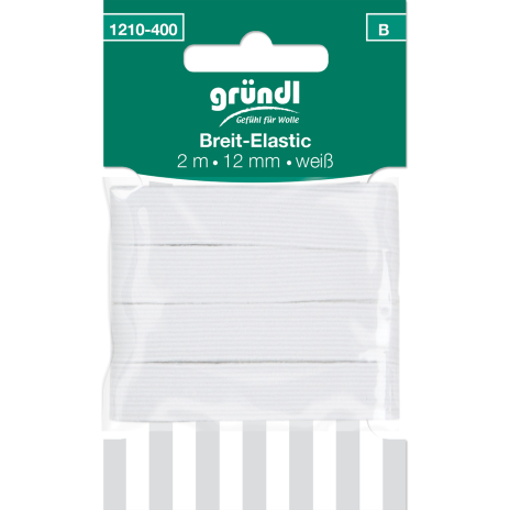 Gründl Breit-Elastic, 12mm x 2m, weiß