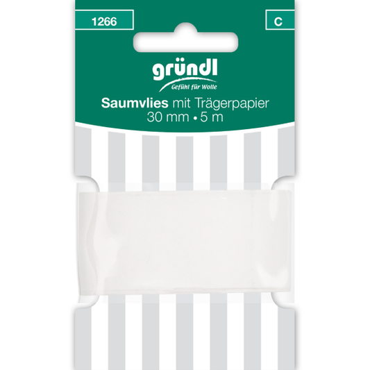 Gründl Saumvlies mit Trägerpapier, 30mm x 5m