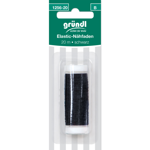 Gründl Elastic-Nähfaden, 20m schwarz
