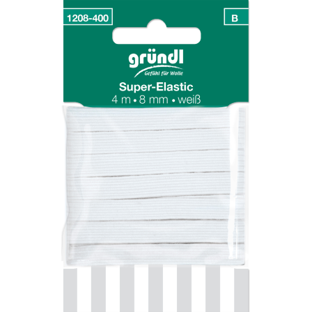 Gründl Super-Elastic, 8mm x 4m, weiß