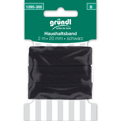 Gründl Haushltsband 20mm x 2m schwarz
