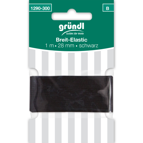 Gründl Breit-Elastic, 28mm x 1m, schwarz