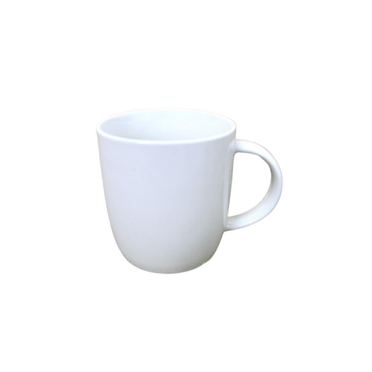 Tasse aus Keramik, weiß, glatt – 400ml