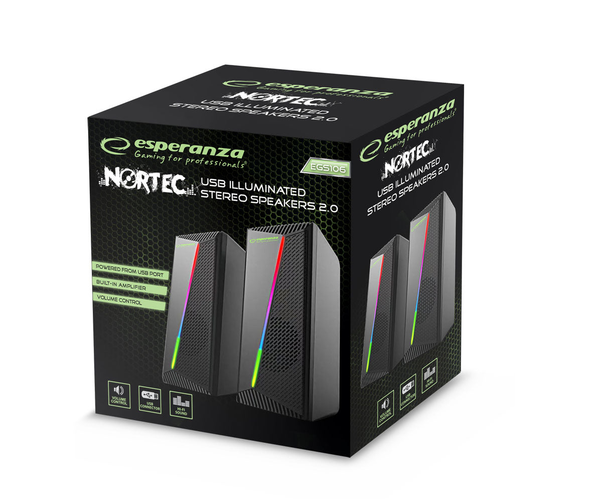 EGS106 Hochwertige LED Stereolautsprecher für PC