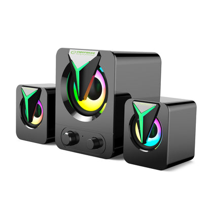 EGS107 Hochwertige 2.1 LED Stereolautsprecher für PC
