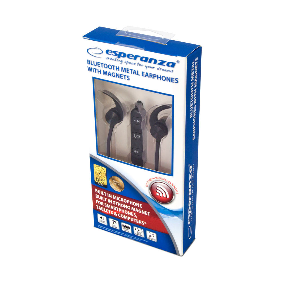 EH186K Bluetooth Magnetische Metall Kopfhörer – Schwarz