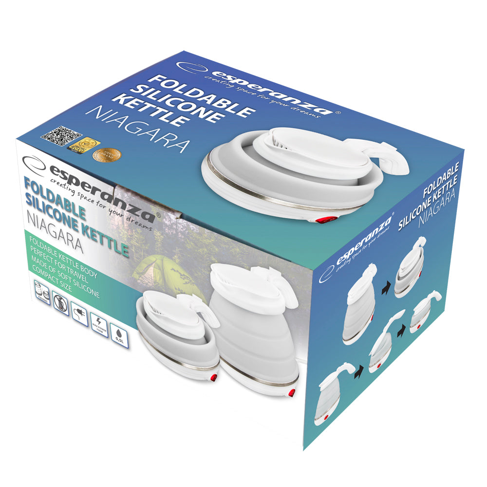 EKK023 Faltbarer Silikon Wasserkocher 0,5 L