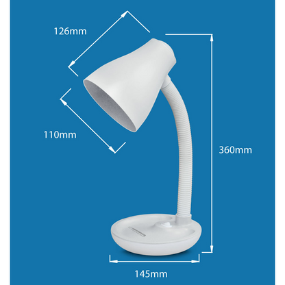 ELD114W Tischleuchte E27 – Weiss