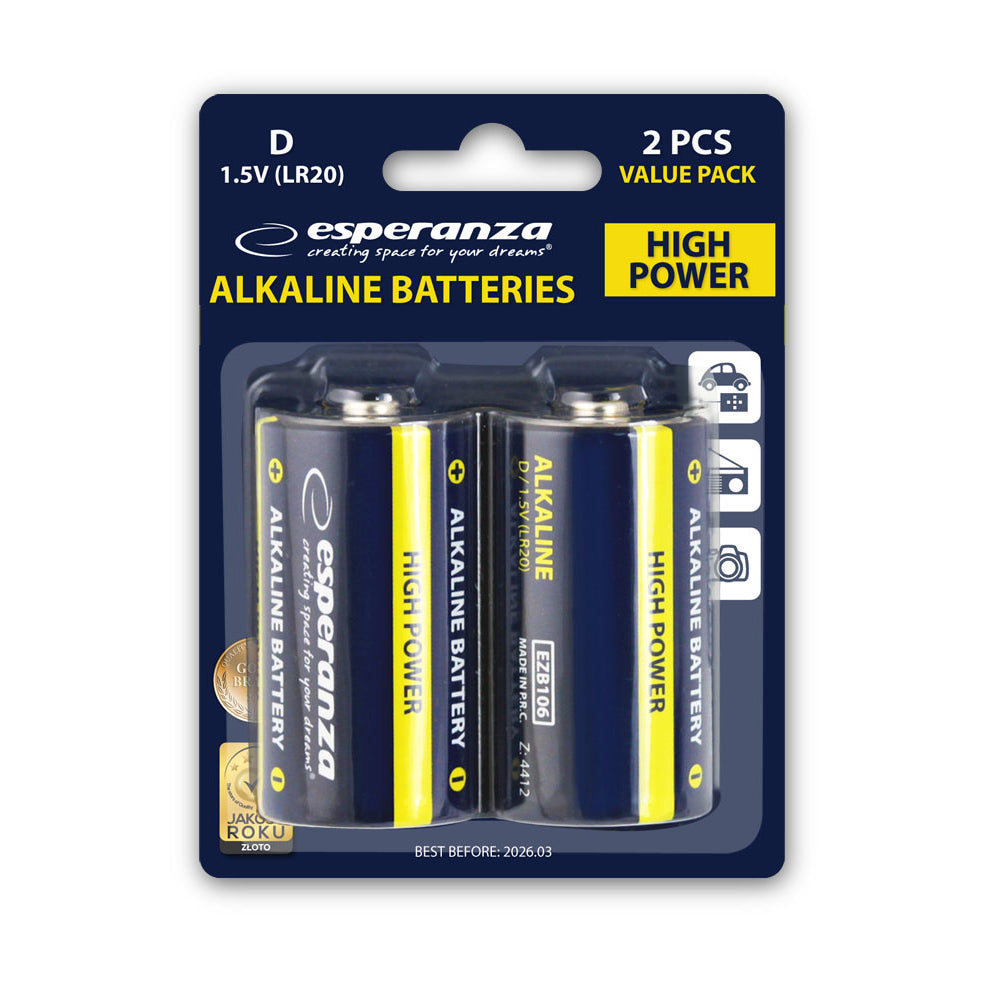 EZB106 Alkaline Batterien D LR20 – 2er Packung