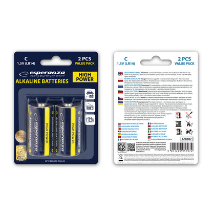 EZB107 Alkaline Batterien C LR14 – 2er Packung