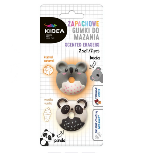 Duftende Radiergummis, 2 Stk. Koala + Panda