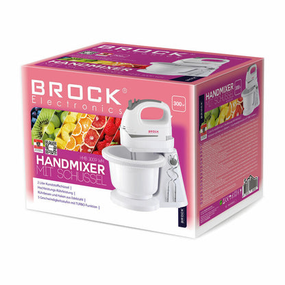 HMB 3009 WH Handmixer mit Schüssel 300W