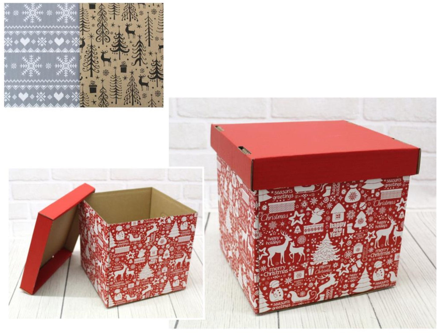 Dekoratives Weihnachts-Kartonbox A4