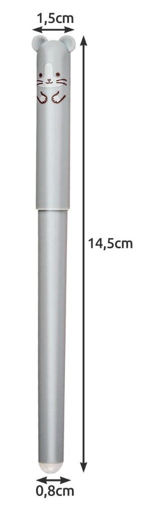 4 Set radierbaren Stiften mit niedlichen Tiermotiven