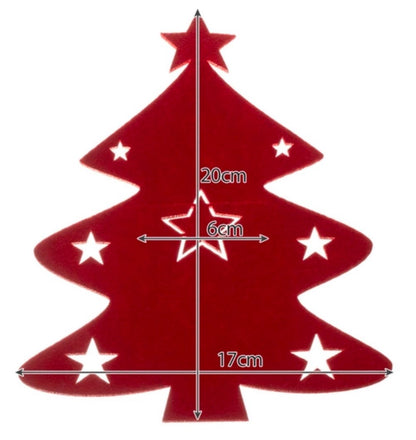 Weihnachtliche Bestecktaschen im Tannenbaum-Design (12er Set)