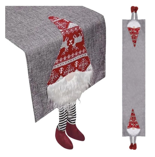 Weihnachtlicher Tischläufer mit Wichteln
