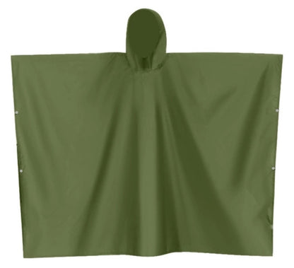 Olivgrüner Regenponcho