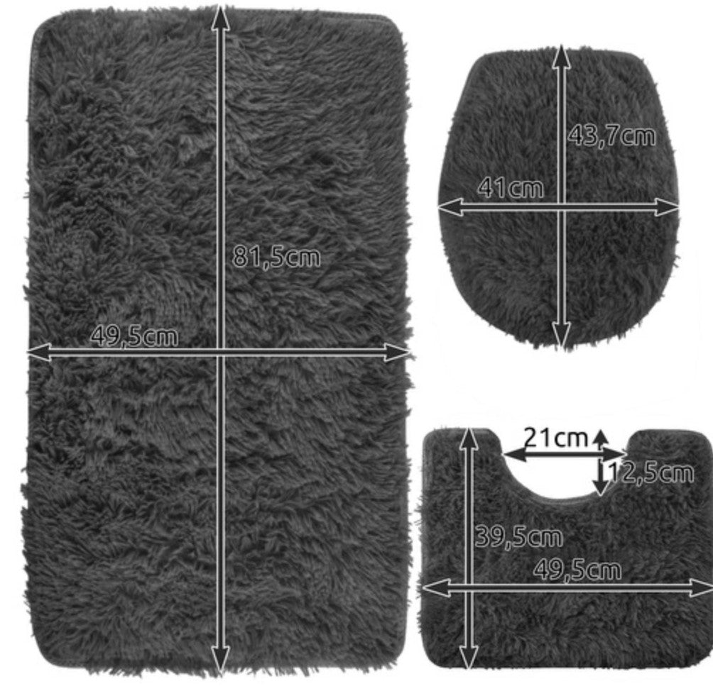 Antirutsch-Badematte Set - 3-teilig