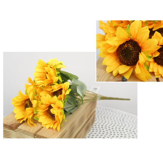 Sonnenblumenstrauß - 7 Blumen, 42x10cm
