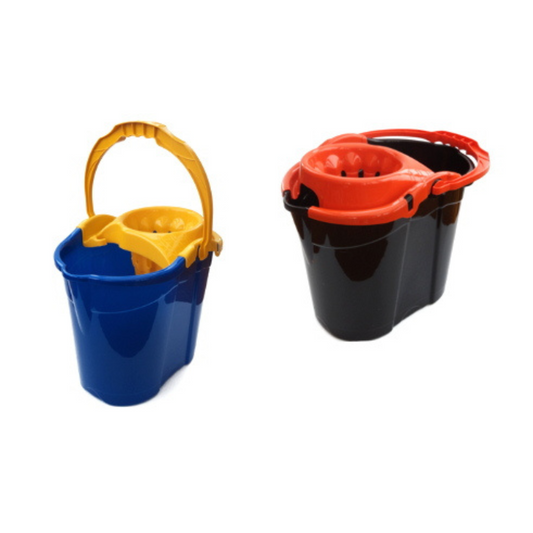 Wischeimer mit Auswringer – 14 Liter, Farbmix