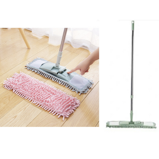 Mikrofaser-Flachmopp + Teleskopstiel – 130cm