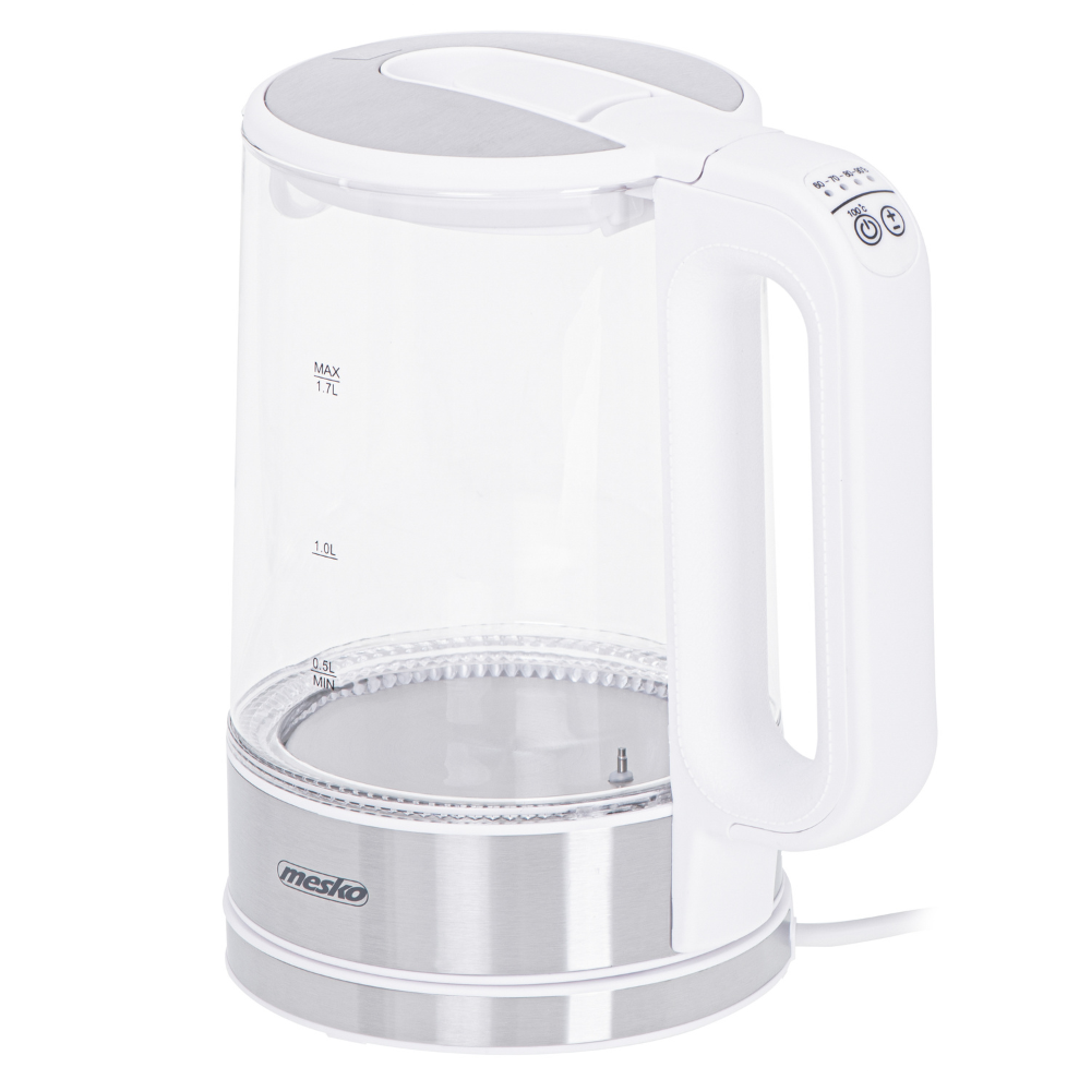 MS 1301b Wasserkocher Glas mit Temperatursteuerung 1,7L