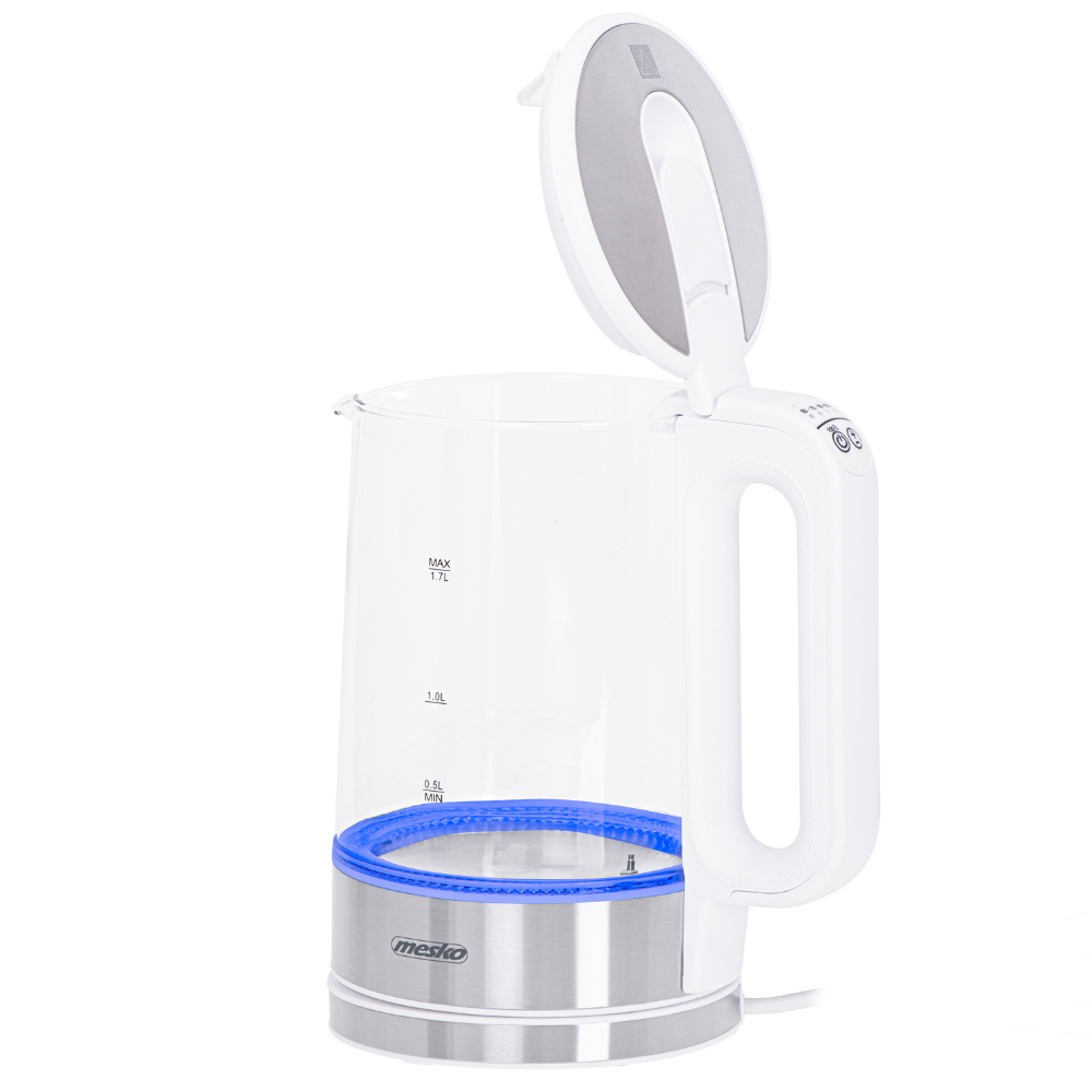 MS 1301w Wasserkocher Glas mit Temperatursteuerung 1,7L