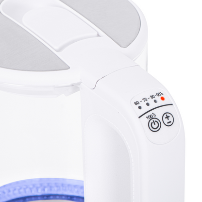 MS 1301w Wasserkocher Glas mit Temperatursteuerung 1,7L