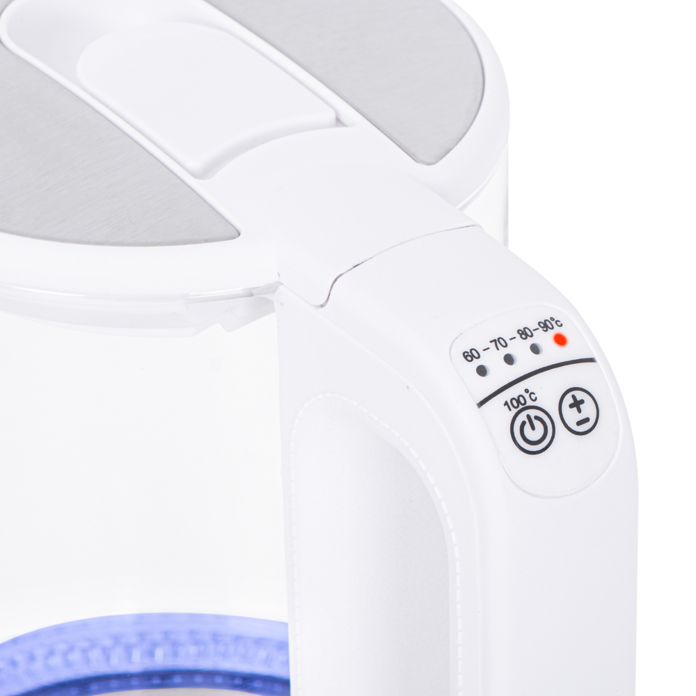 MS 1301b Wasserkocher Glas mit Temperatursteuerung 1,7L