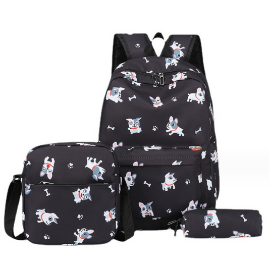 Hunde Schulset 3in1 - 2 Taschen + Federschachtel