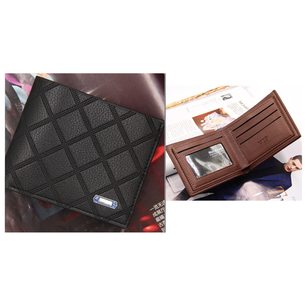 Herrenbrieftasche Schwarz - 11,5x9,5 cm