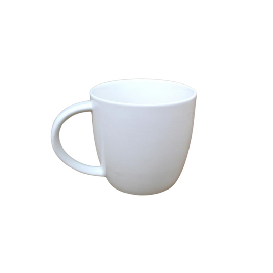Tasse aus Keramik, weiß, glatt – 600ml