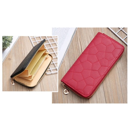 Damenbrieftasche Rot - 19x9,5x2 cm