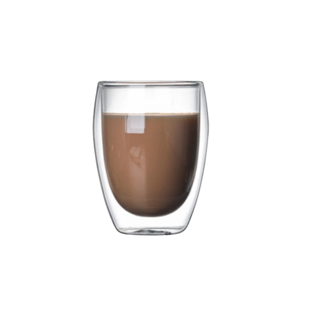 Glasbecher doppelwandig – 350ml, 11,5x8x5cm