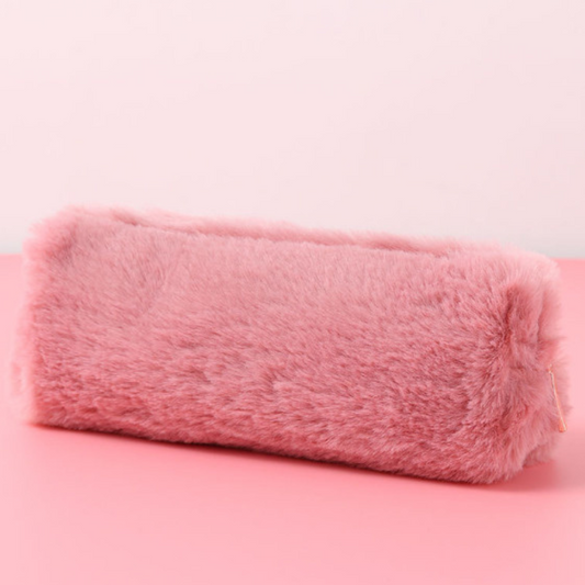 Federschachtel mit Fell, rosa – 20x8x6xcm