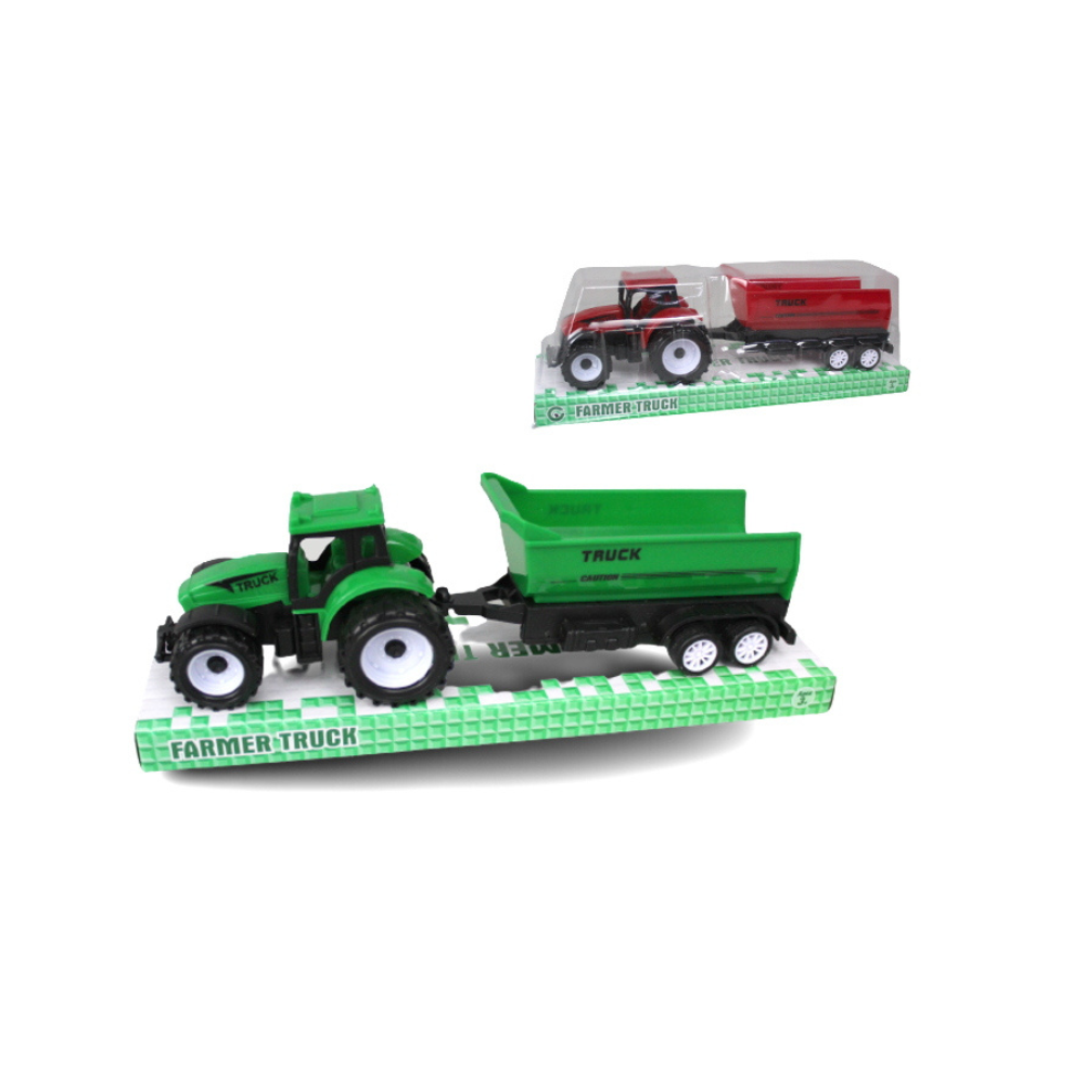 Traktor mit Anhänger – 21x6x5,5cm
