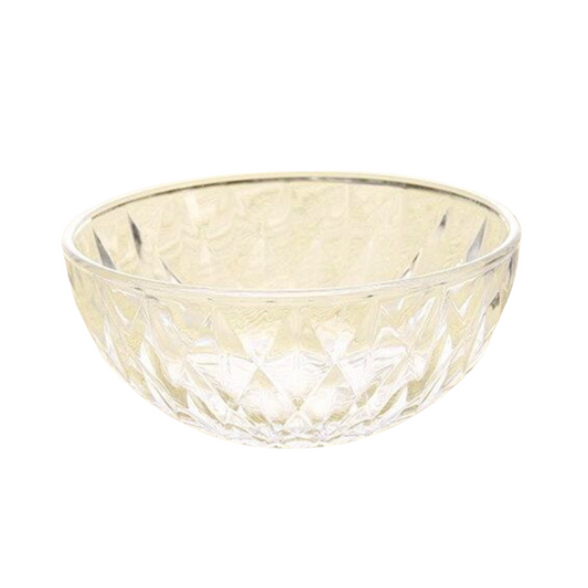Glasschale mit Rautenmuster – 12x5,5cm