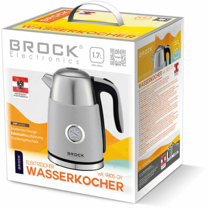 WK 9805 GY Wasserkocher Edelstahl 1,7L