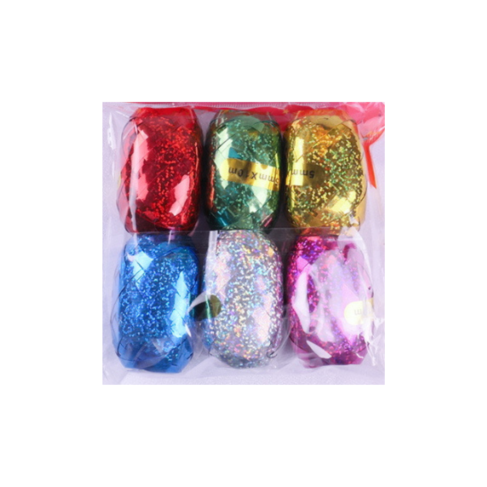 Geschenkbänder – 6er-Set (1 Stk. – 5 mmx10m)