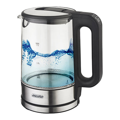 MS 1301b Wasserkocher Glas mit Temperatursteuerung 1,7L